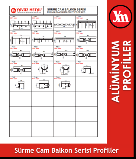 Alüminyum Sürme Cam Balkon Serisi